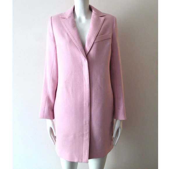 Smythe Lab Coat / Size 2 / Petal Pink Long Wool Blend - Picture 1 of 11